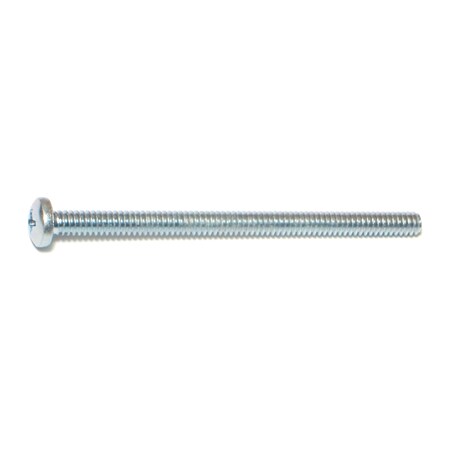 #10-24 x 3 in Phillips Pan Machine Screw, Zinc Plated Steel, 15 PK